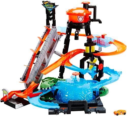 Color Shifters Sharkport Showdown Amazon Exclusive - Interactive Racing Play Set