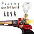Cheap Train Sets With Steam Locomotive Engine Cargo Car And Tracks Battery Powered Play Set Toy W/ Smoke Light & Sounds For Kids Boys & Girls 3 4 5 6 7 Years Old - Train Adventure Collection
