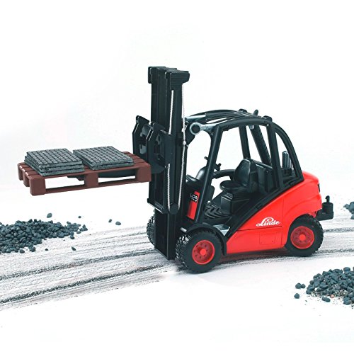 2511 Linde H30D Fork Lift With Pallet - Detailed Work Vehicle Toy