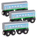 Toys 3 Pcs Large Wooden Railway Express Coach Cars Fits Thomas The Tank Engine Brio Chuggington Wooden Train - Train Adventure Collection