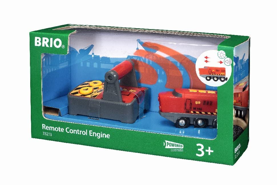 RIO World 33213 – RC Train – 2 Piece Wooden Toy Train Set For Kids Age 3 And Up - Train Adventure Collection